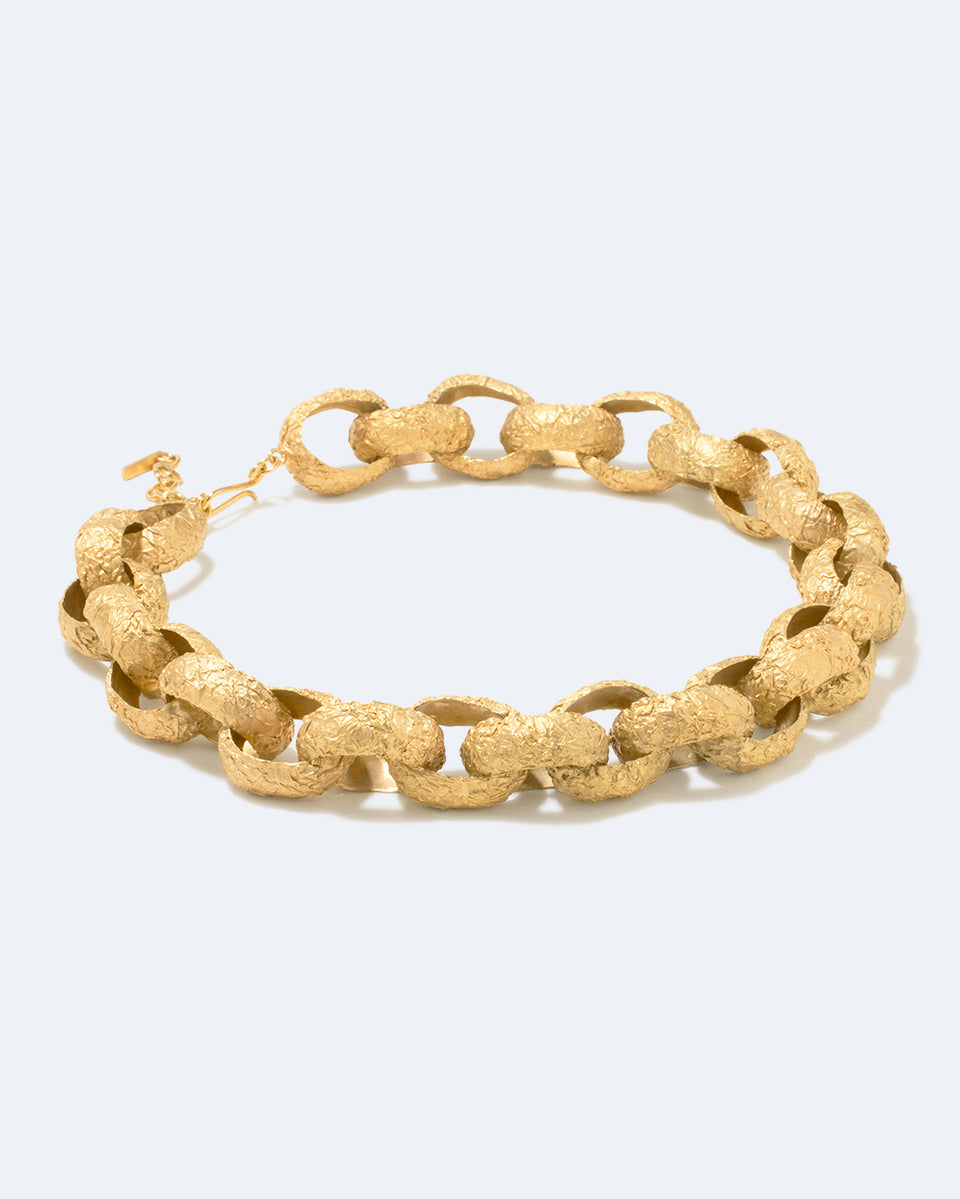 The Cave You Fear to Enter Holds The Treasure That You Seek - Gold Plated Necklace