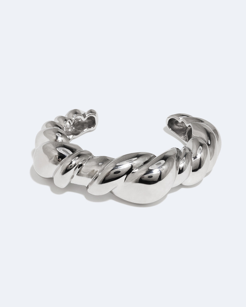 Meandering - Rhodium Plated Cuff