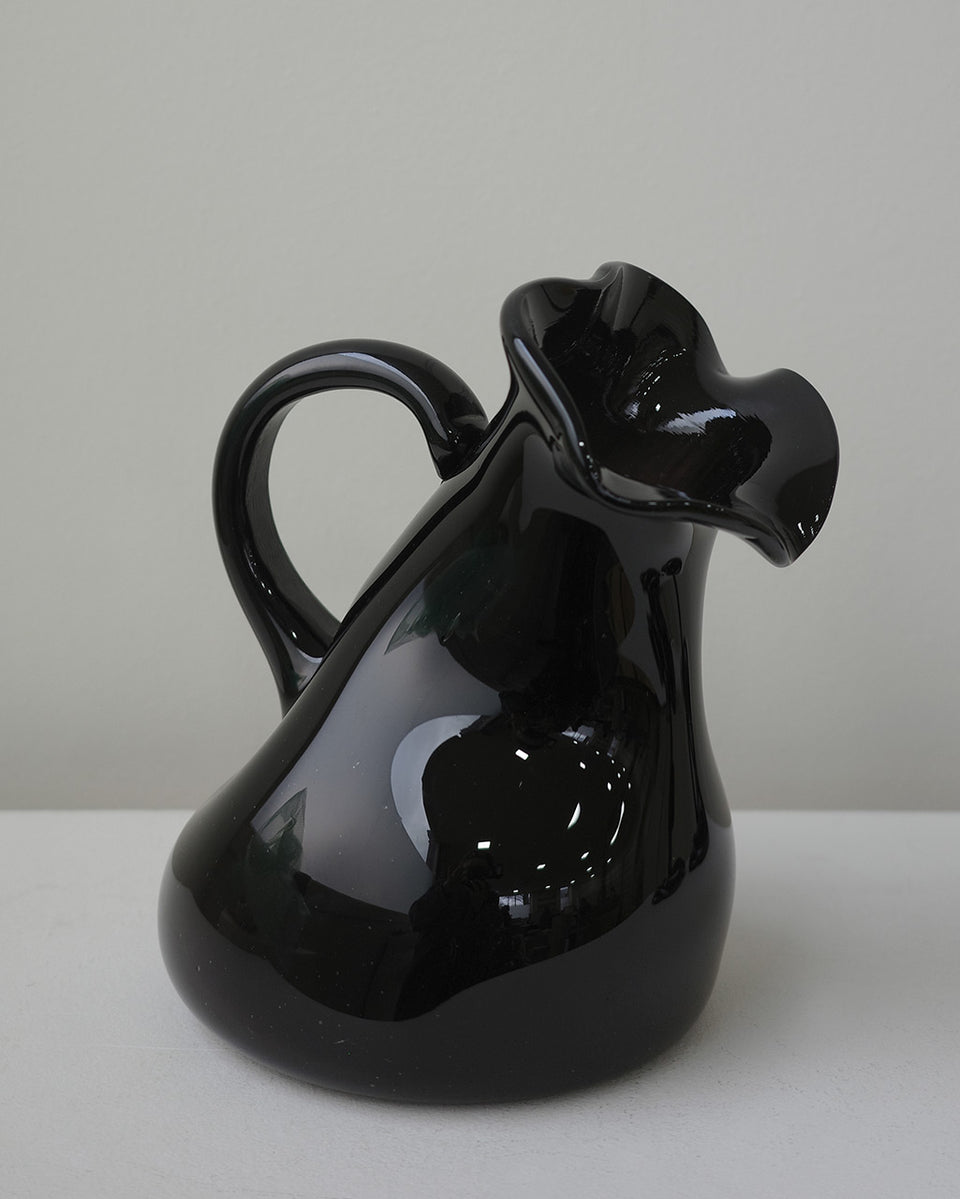 Thaw - Large Recycled Glass Jug in Black