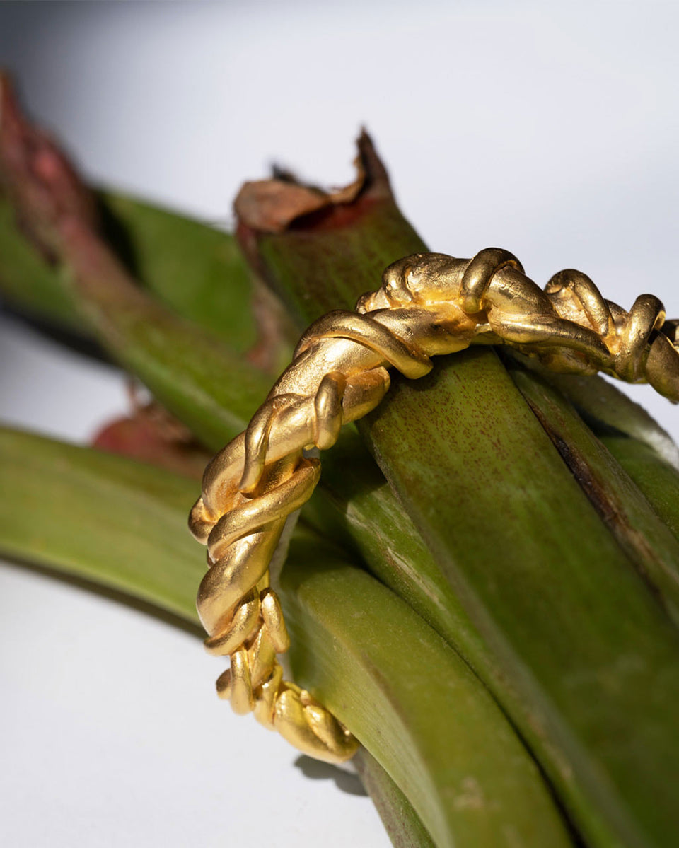 Labyrinth - Gold Plated Cuff