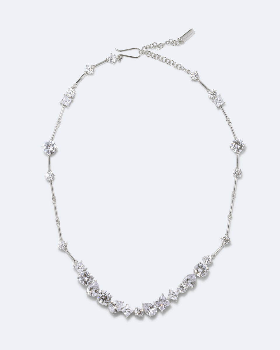 Somebody Left the Group Chat - Zirconia and Recycled Silver Necklace