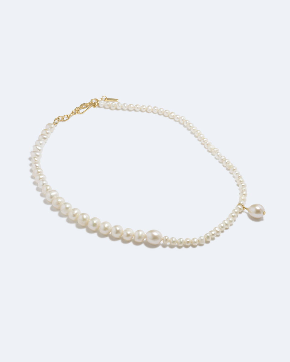 Casting Light - Pearl and Recycled Gold Vermeil Necklace