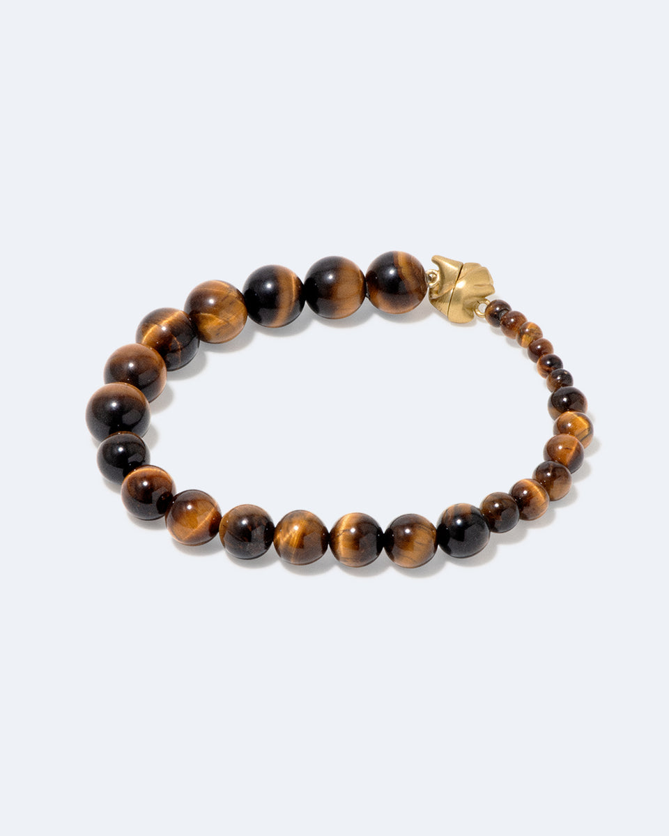Tidelands - Tiger Eye and Recycled Gold Vermeil Bracelet