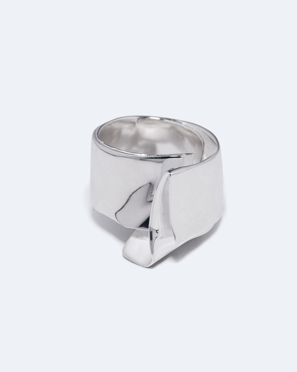 Soggy Envelope - Recycled Silver Ring