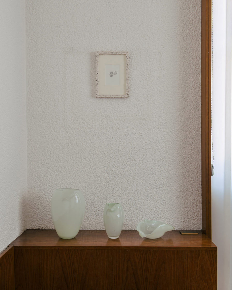 B143 - Recycled Glass Medium Vase in Mint Green