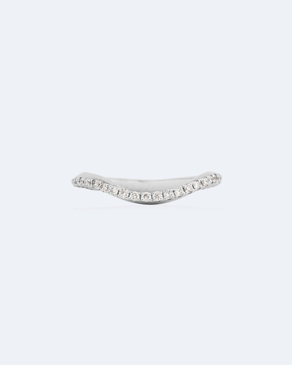 Wild Waves - 18 Carat White Gold and Diamond Ring