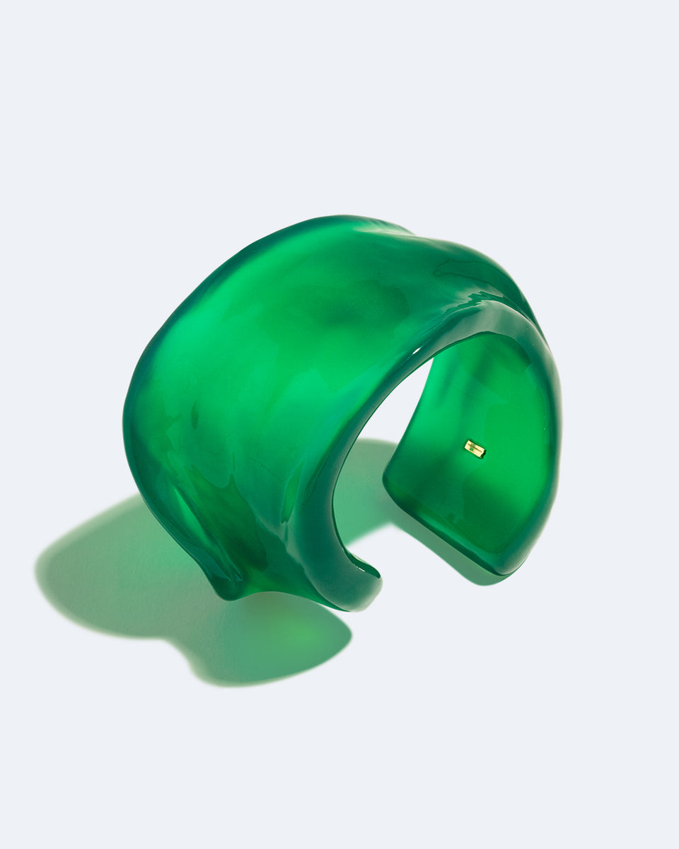 Thick as Thieves - Green Resin Cuff