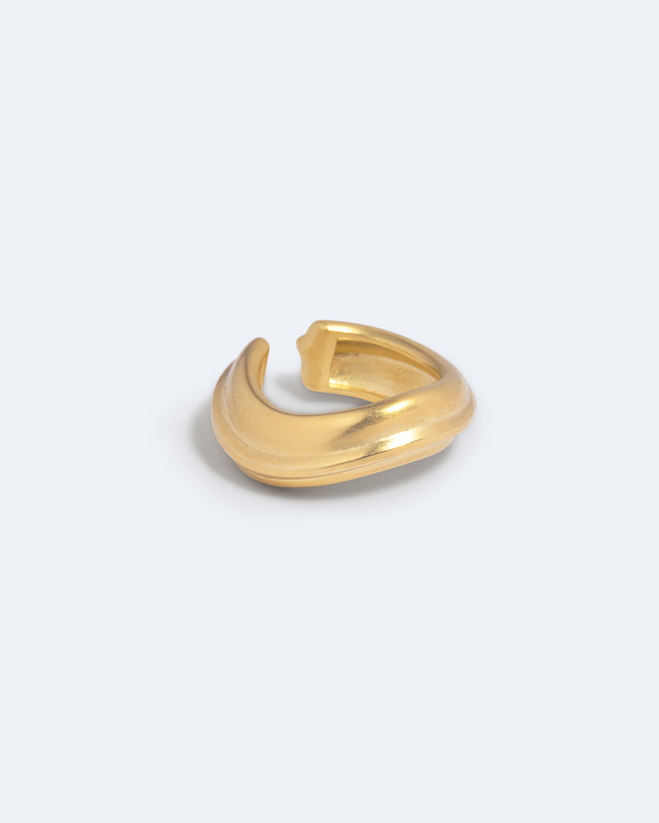 Is This Riveting? - Set of 3 Satin Gold Plated Ear Cuffs