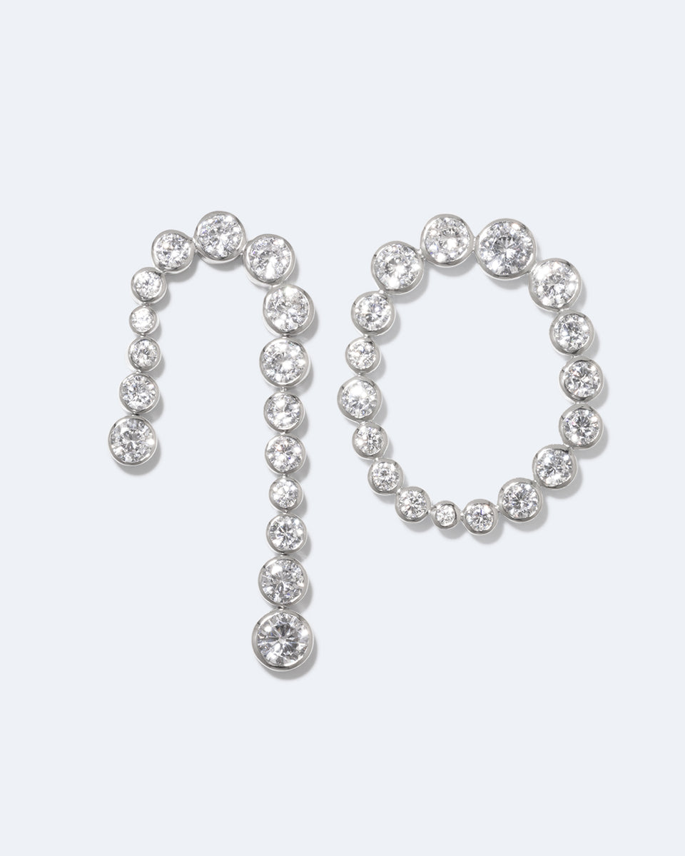 Glade - Zirconia and Recycled Silver Earrings