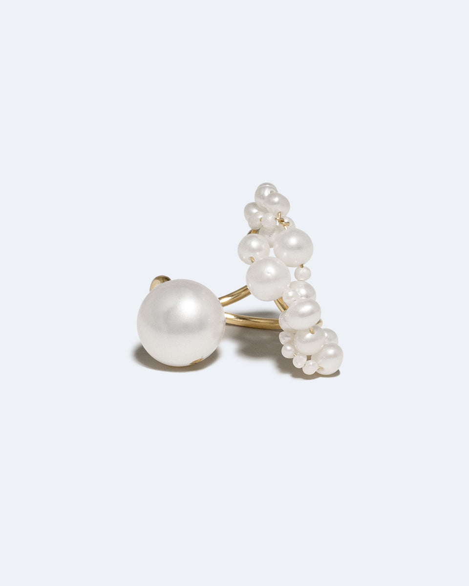 Speaking to the Penguins - Pearl and Gold Vermeil Ring