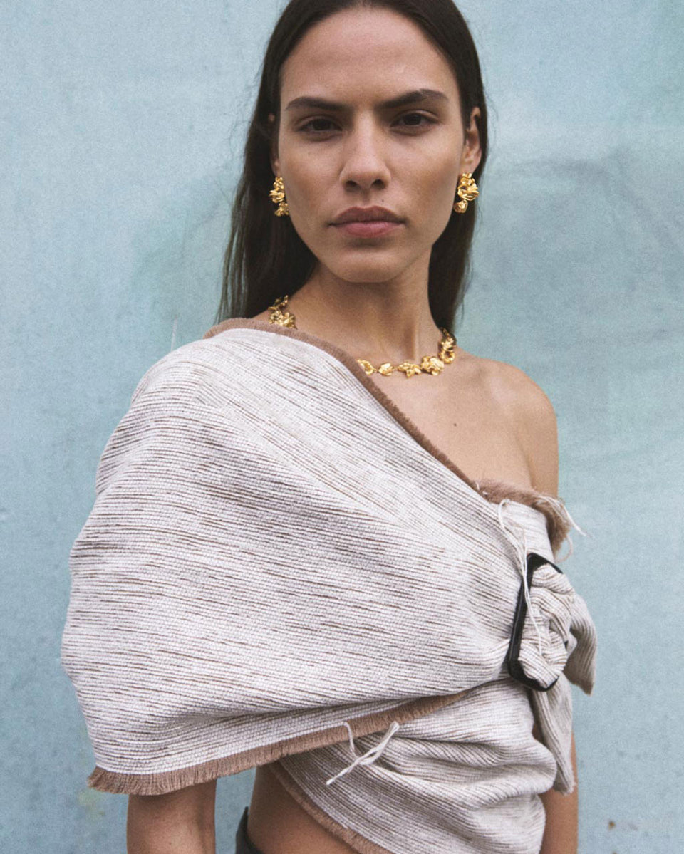 Time Passes Into Tributaries - Gold Plated Necklace