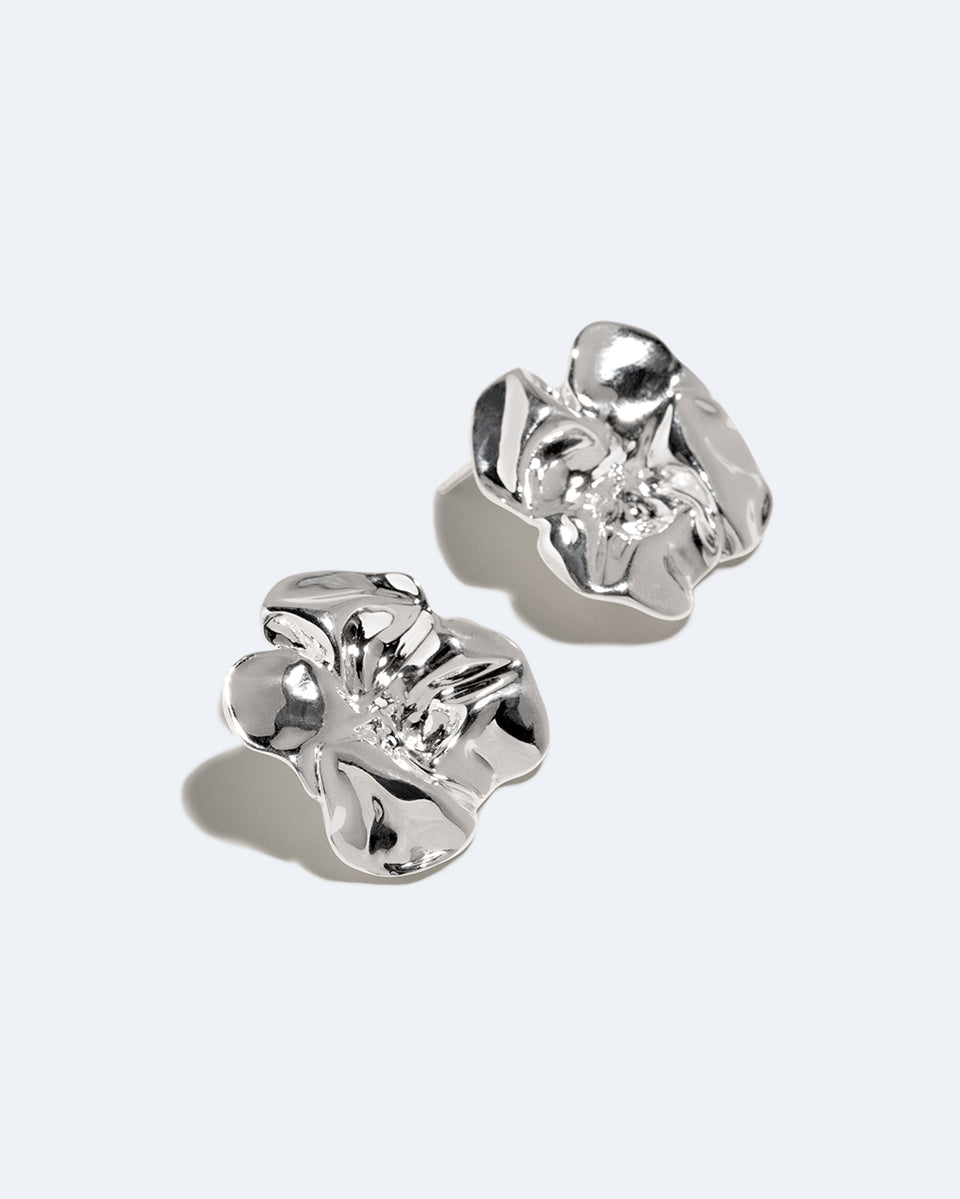 Poppy - Recycled Silver Earrings