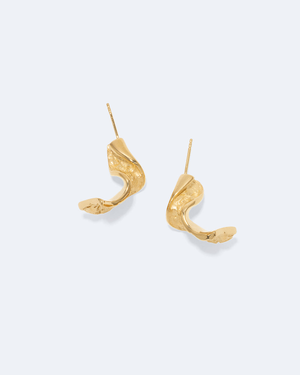 Ribbon II - Recycled Gold Vermeil Earrings