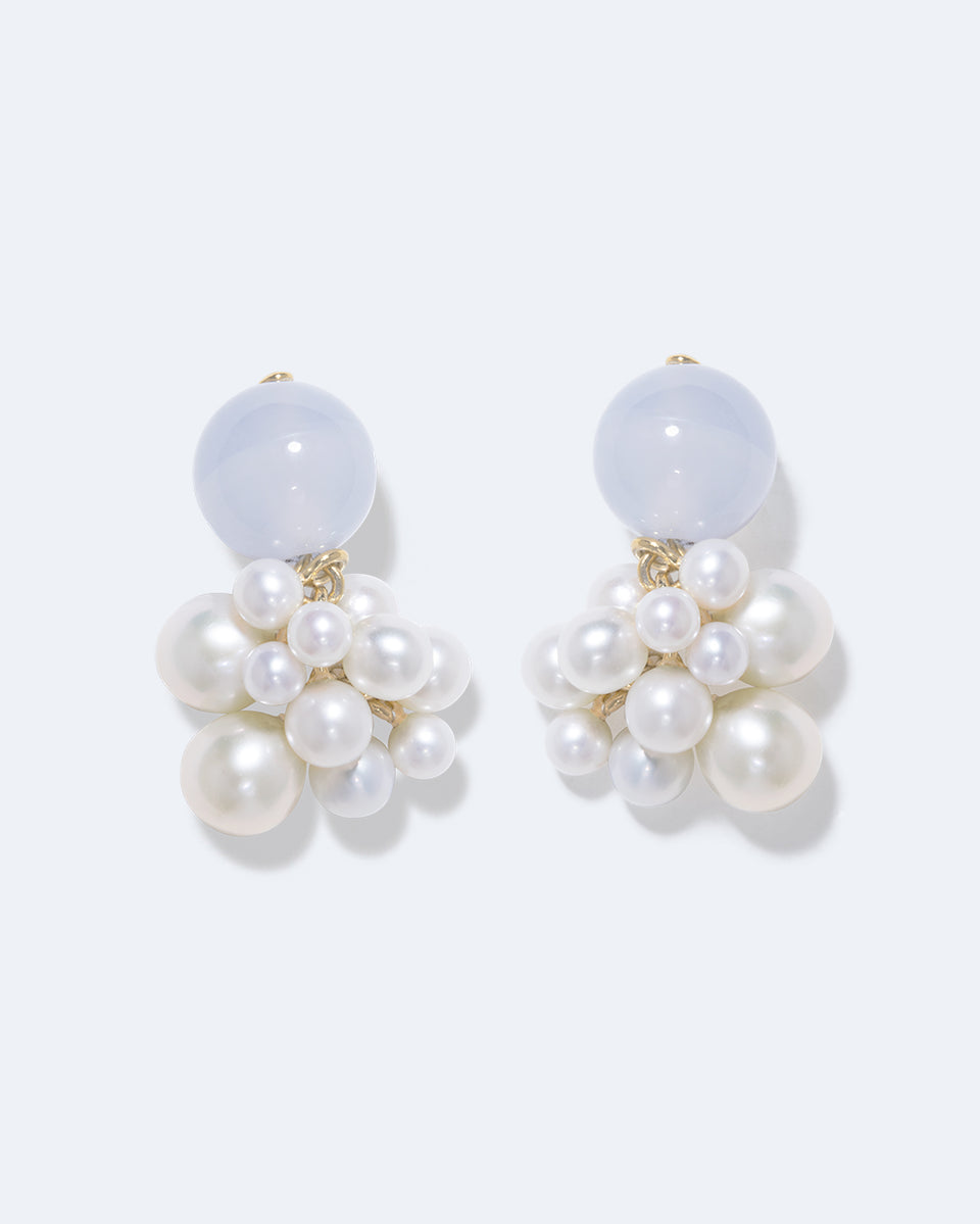 Till The Stars Wane - Pearl and Recycled Gold Vermeil Earrings