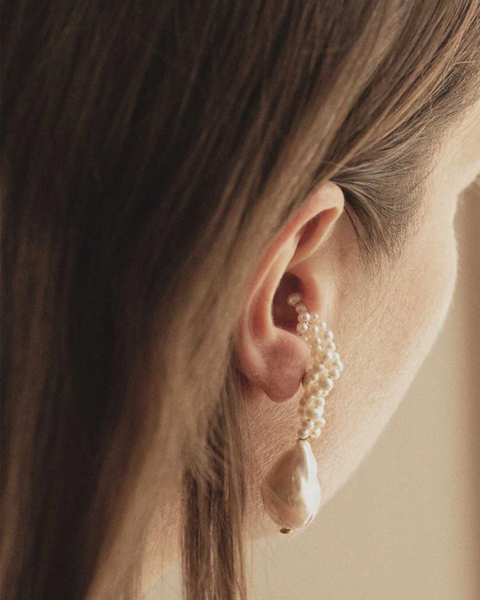 Gotcha - Pearl and Recycled Gold Vermeil Earrings