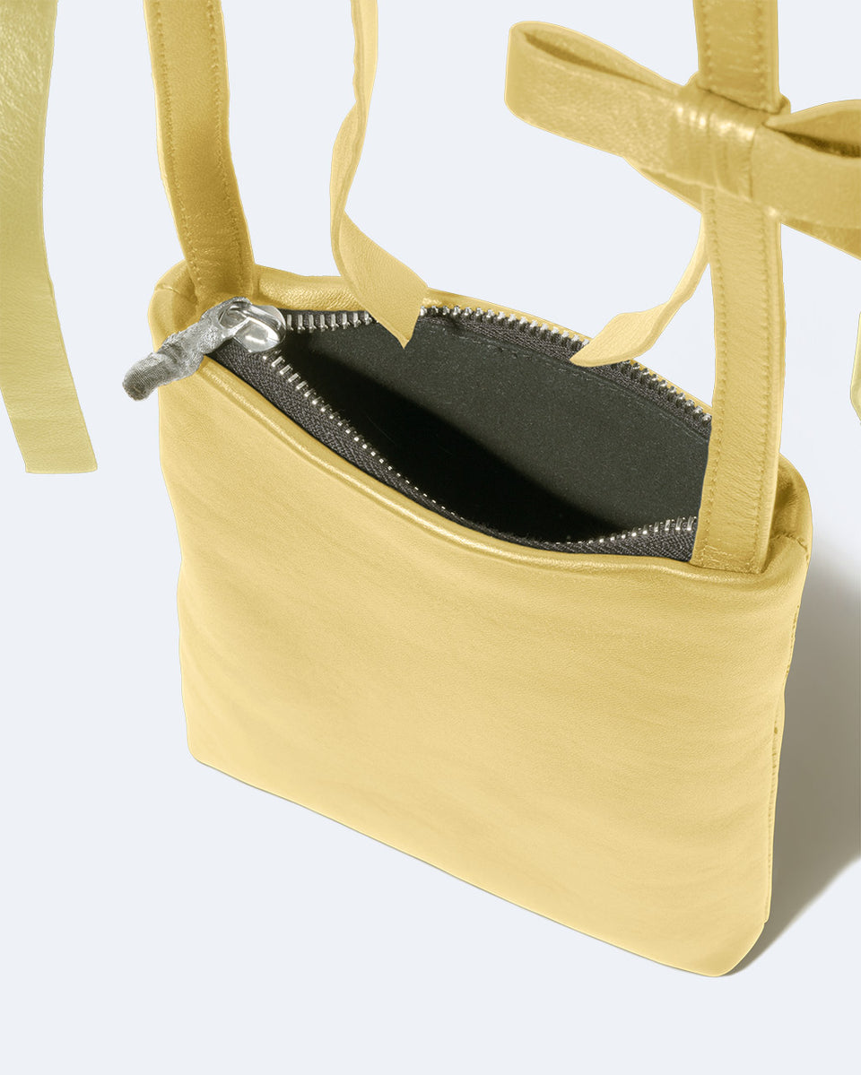 The Bows - Yellow Crossbody Shoulder Bag w/Bows