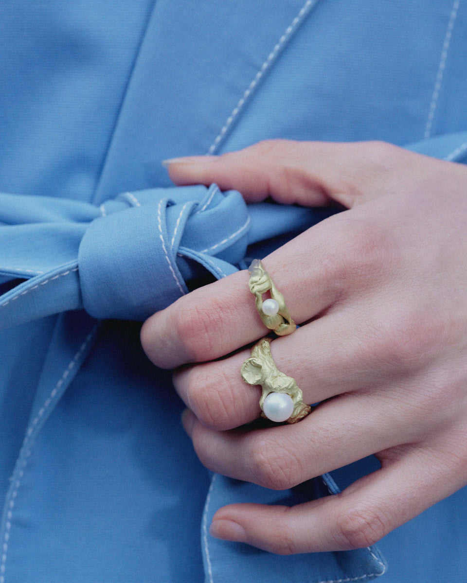 Bubble - Pearl and Gold Vermeil Ring