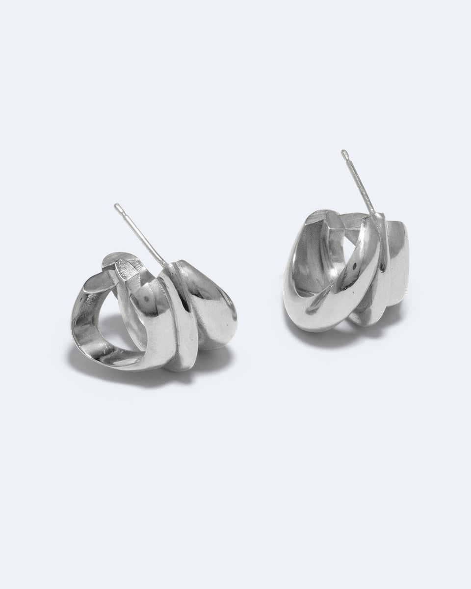 Dollop - Recycled Silver Earrings
