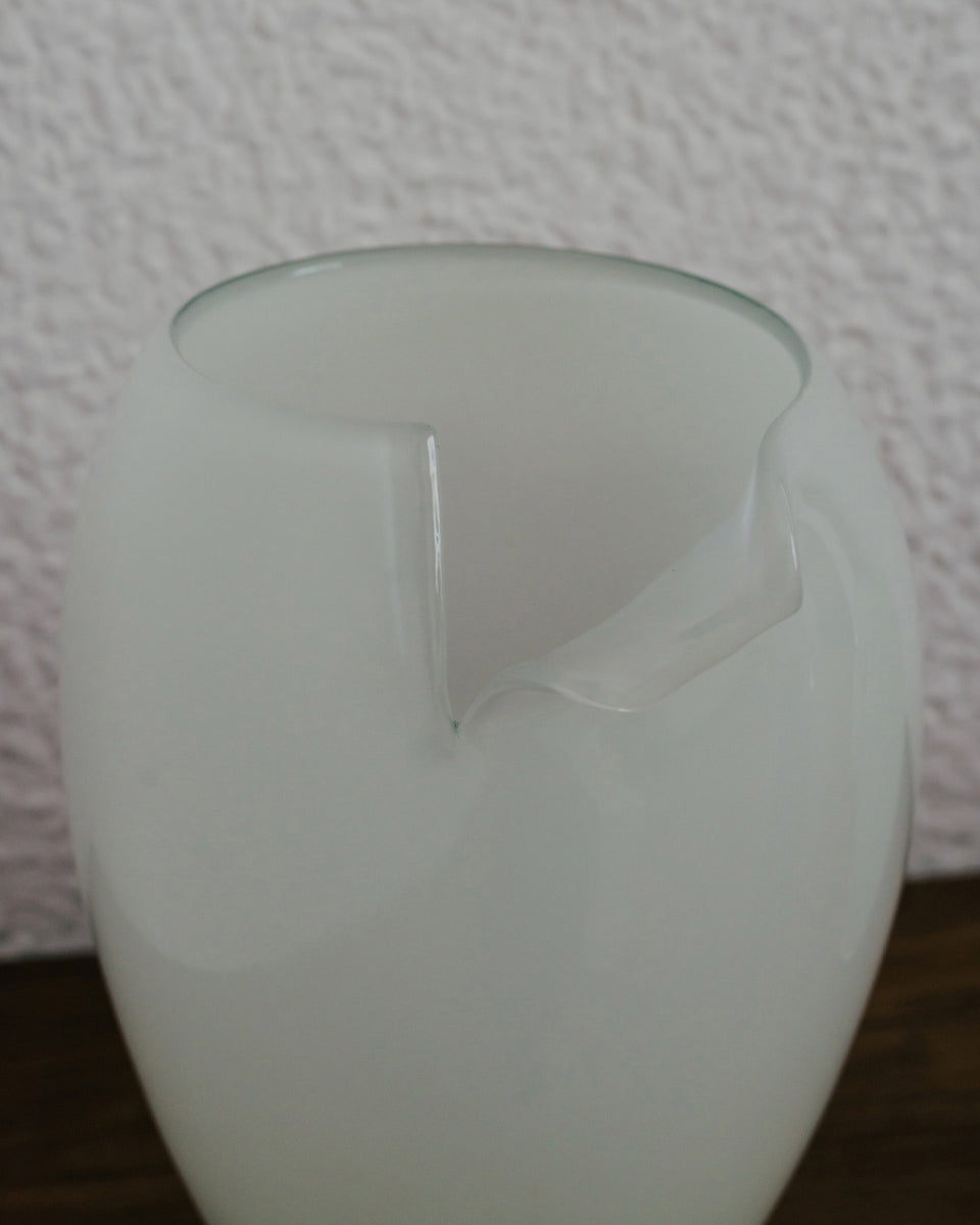 B143 - Recycled Glass Medium Vase in Mint Green