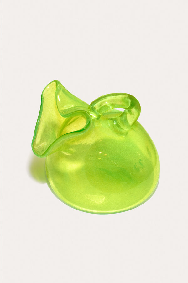 "Notsobig" Thaw - Small Recycled Glass Small Jug in Acid Green