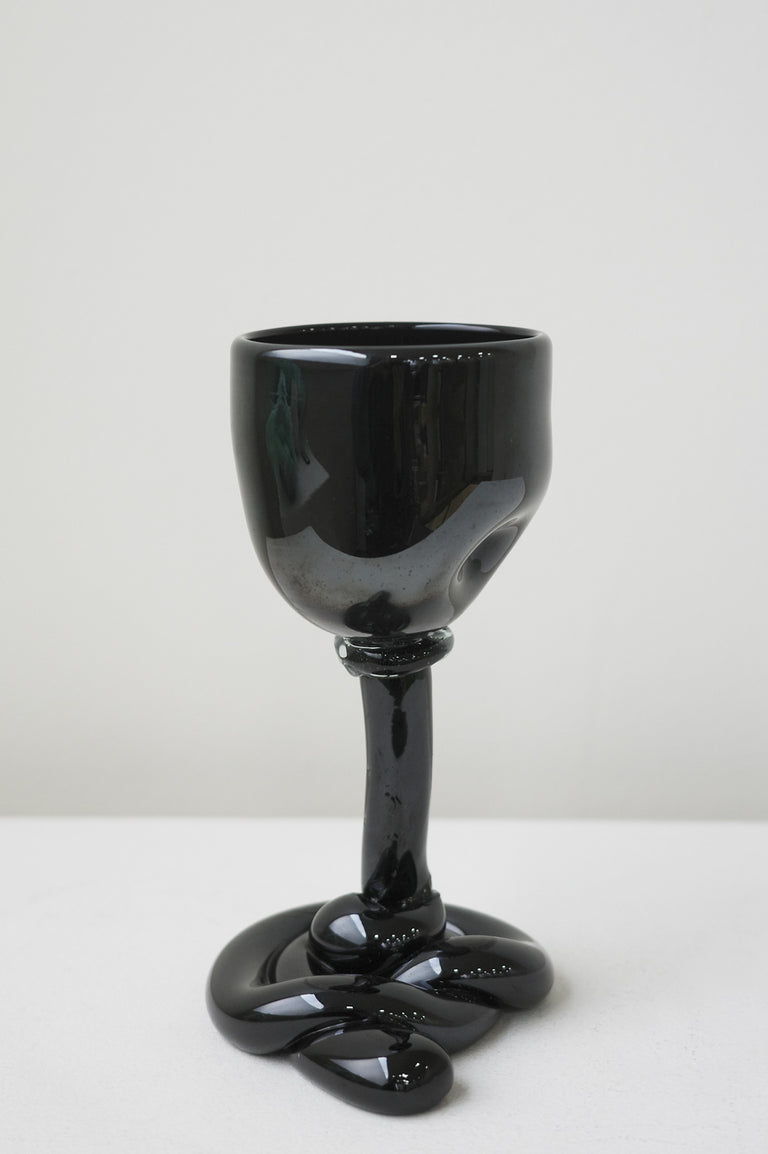Thaw - Set of 4 Recycled Wine Glass in Red Black Pink Magenta