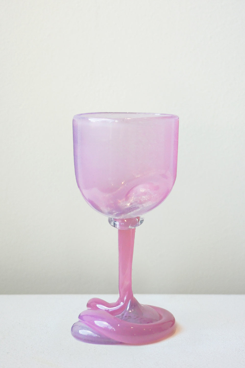 Thaw - Recycled Wine Glass in Pink
