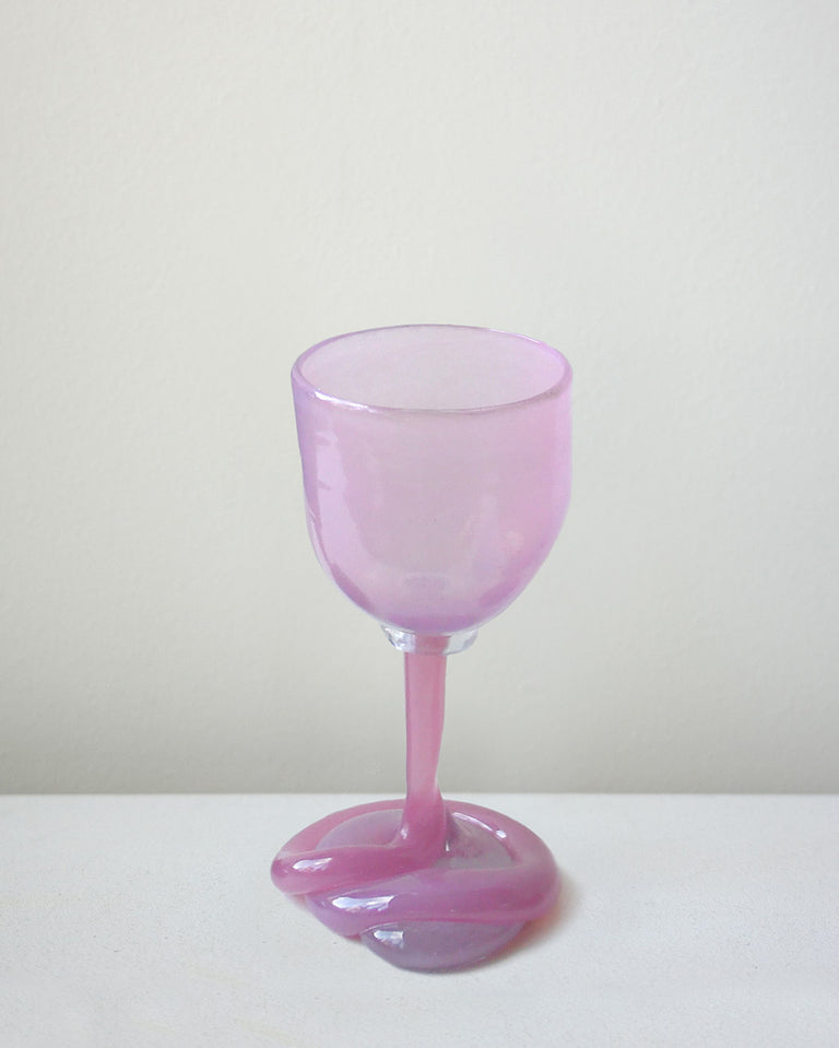 Thaw - Recycled Wine Glass in Pink