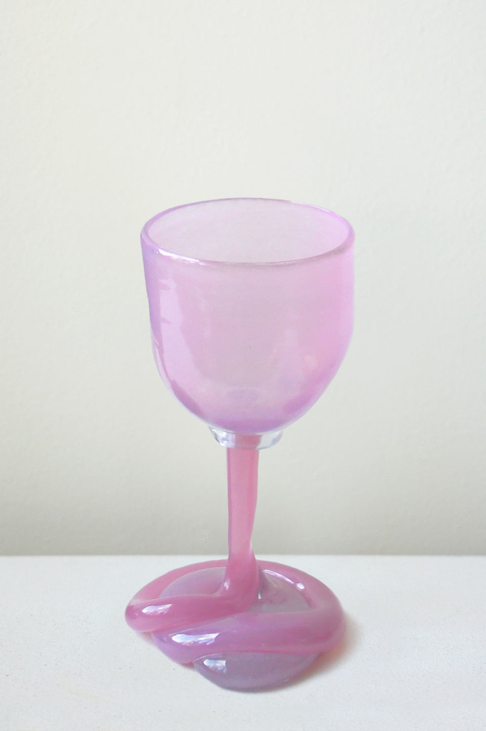 Thaw - Set of 4 Recycled Wine Glass in Acid Green Leaf Green Magenta Pink