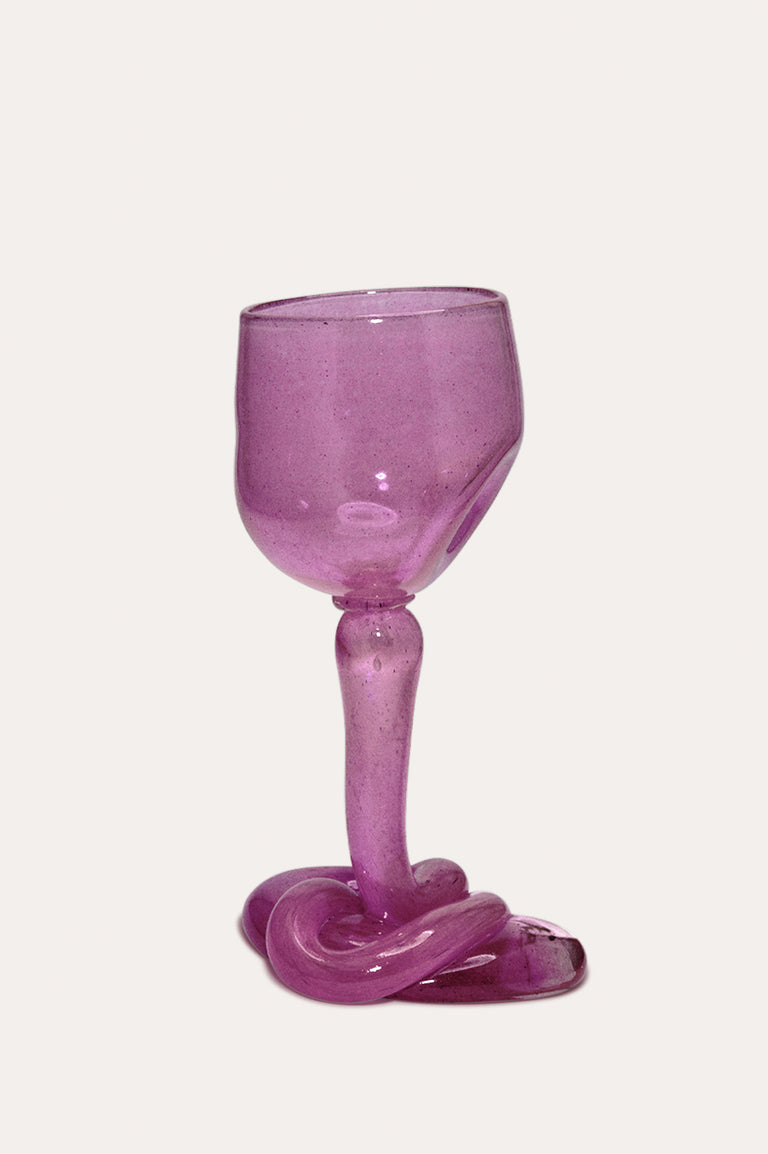 Thaw - Recycled Wine Glass in Purple
