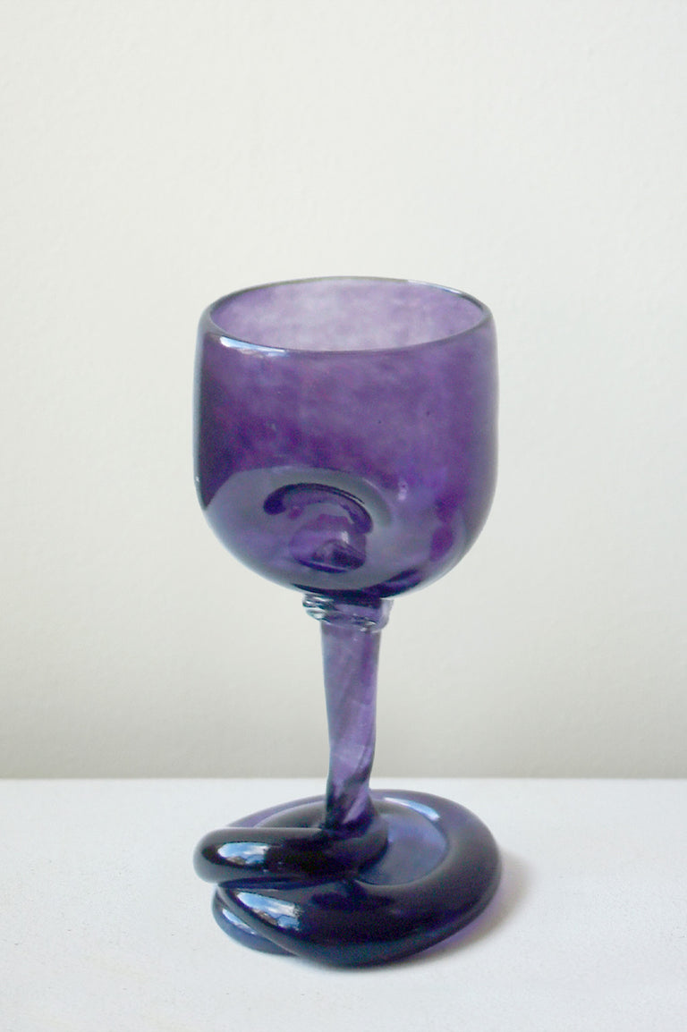 Thaw - Recycled Wine Glass in Purple