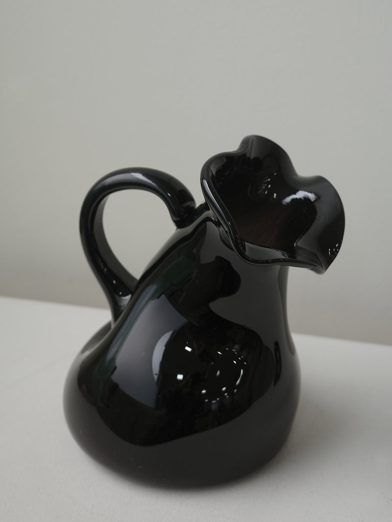 Thaw - Large Recycled Glass Jug in Black