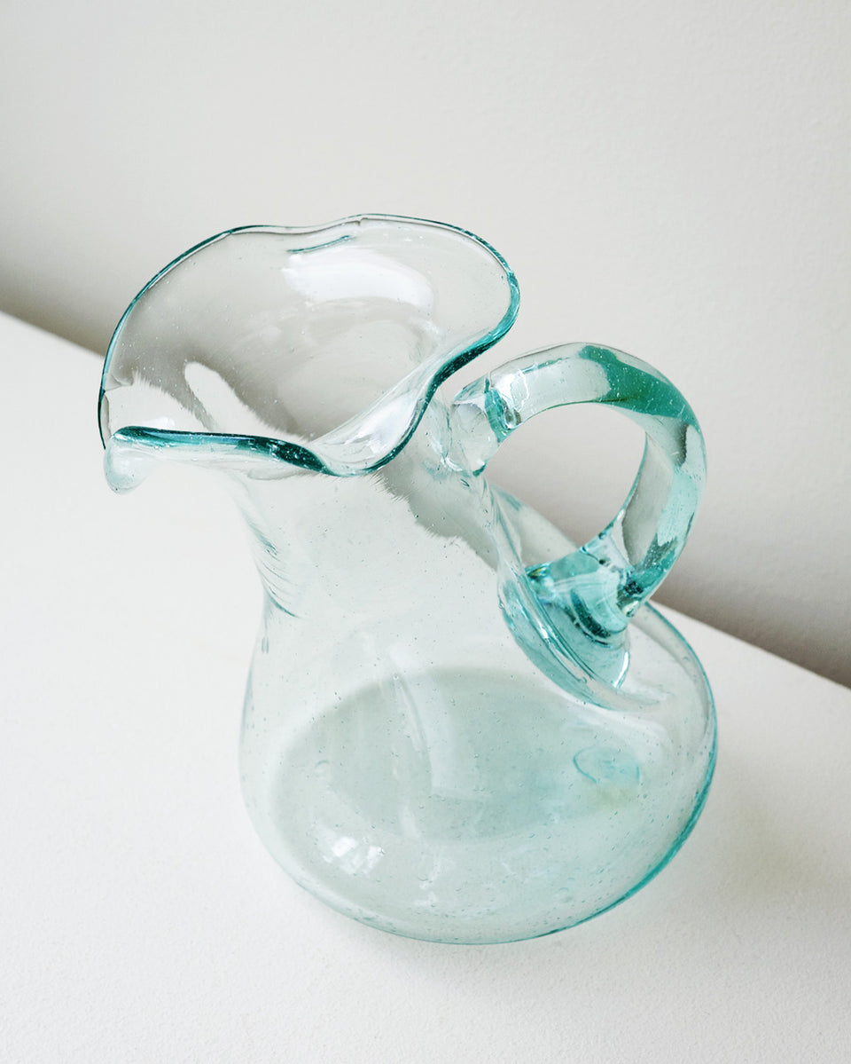 Thaw - Large Recycled Glass Jug in Clear