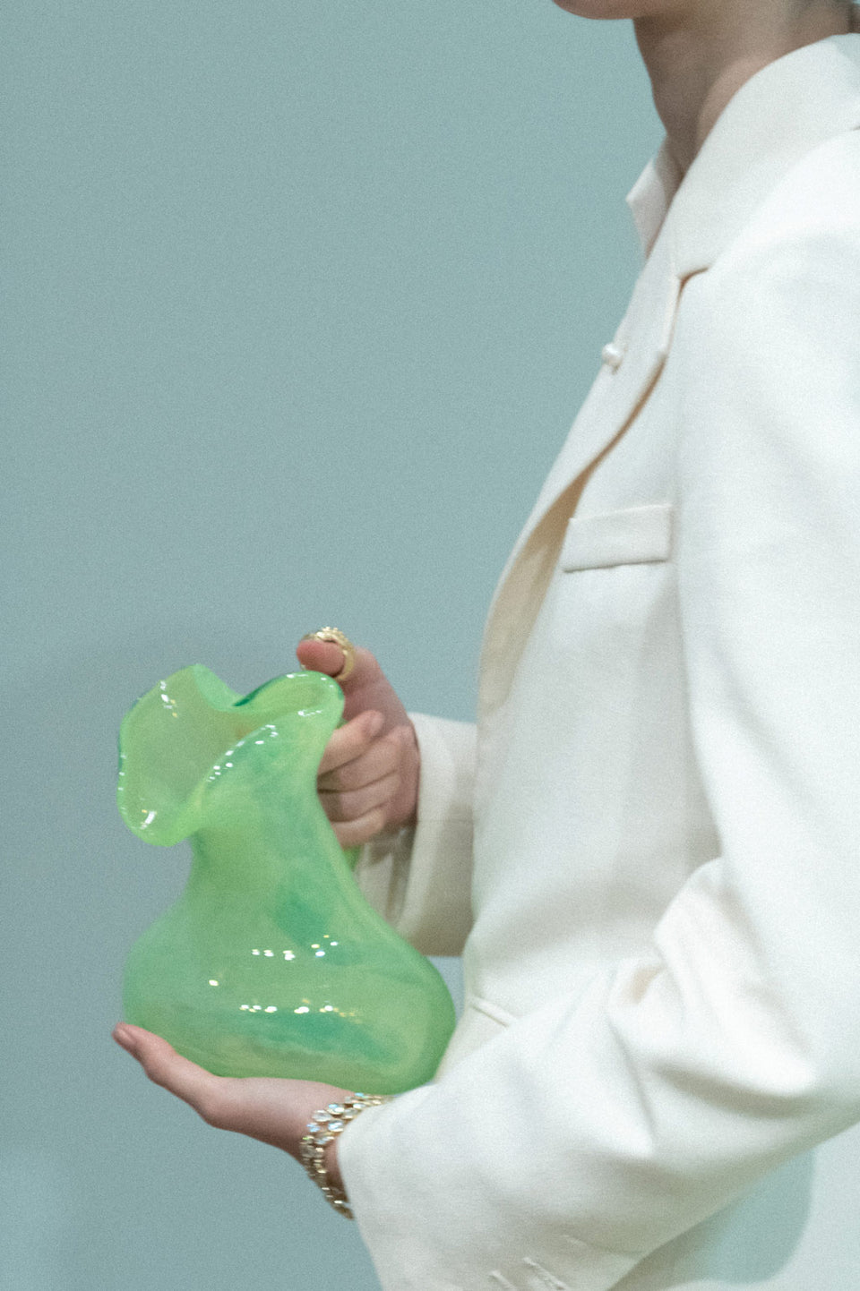 Thaw - Large Recycled Glass Jug in Purple