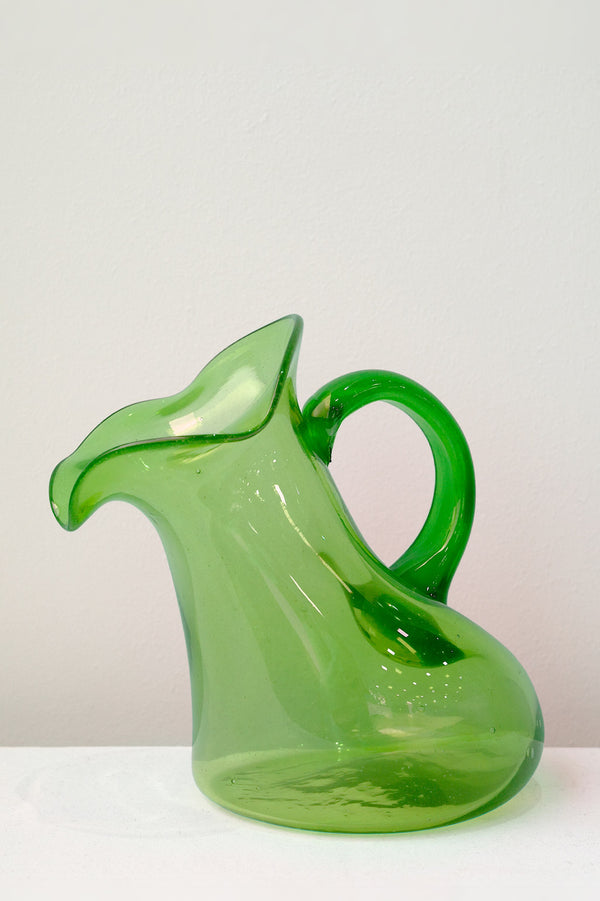 Thaw - Large Recycled Glass Jug in Leaf Green