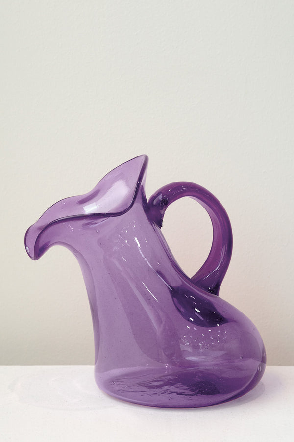 Thaw - Large Recycled Glass Jug in Purple