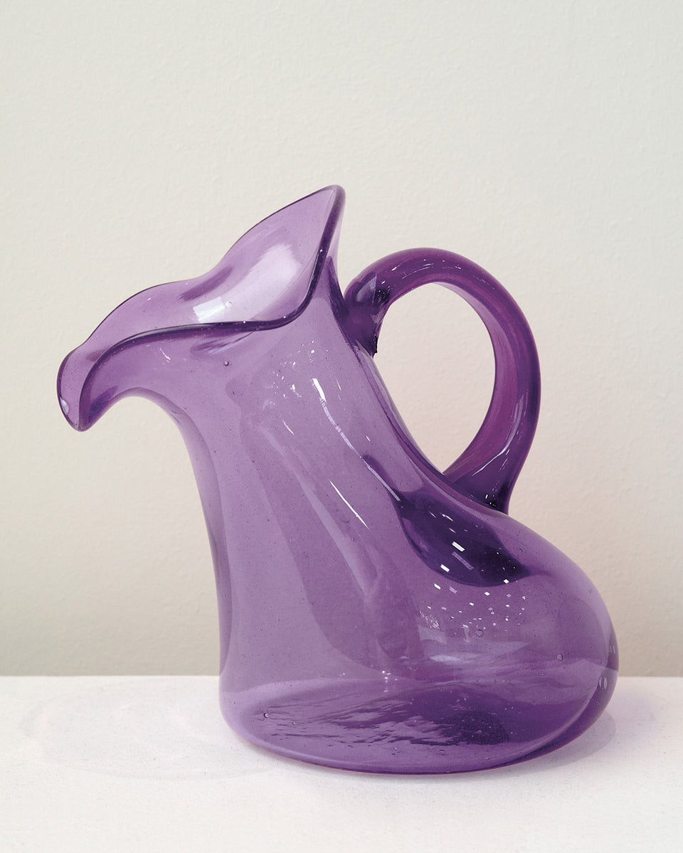Thaw - Large Recycled Glass Jug in Purple