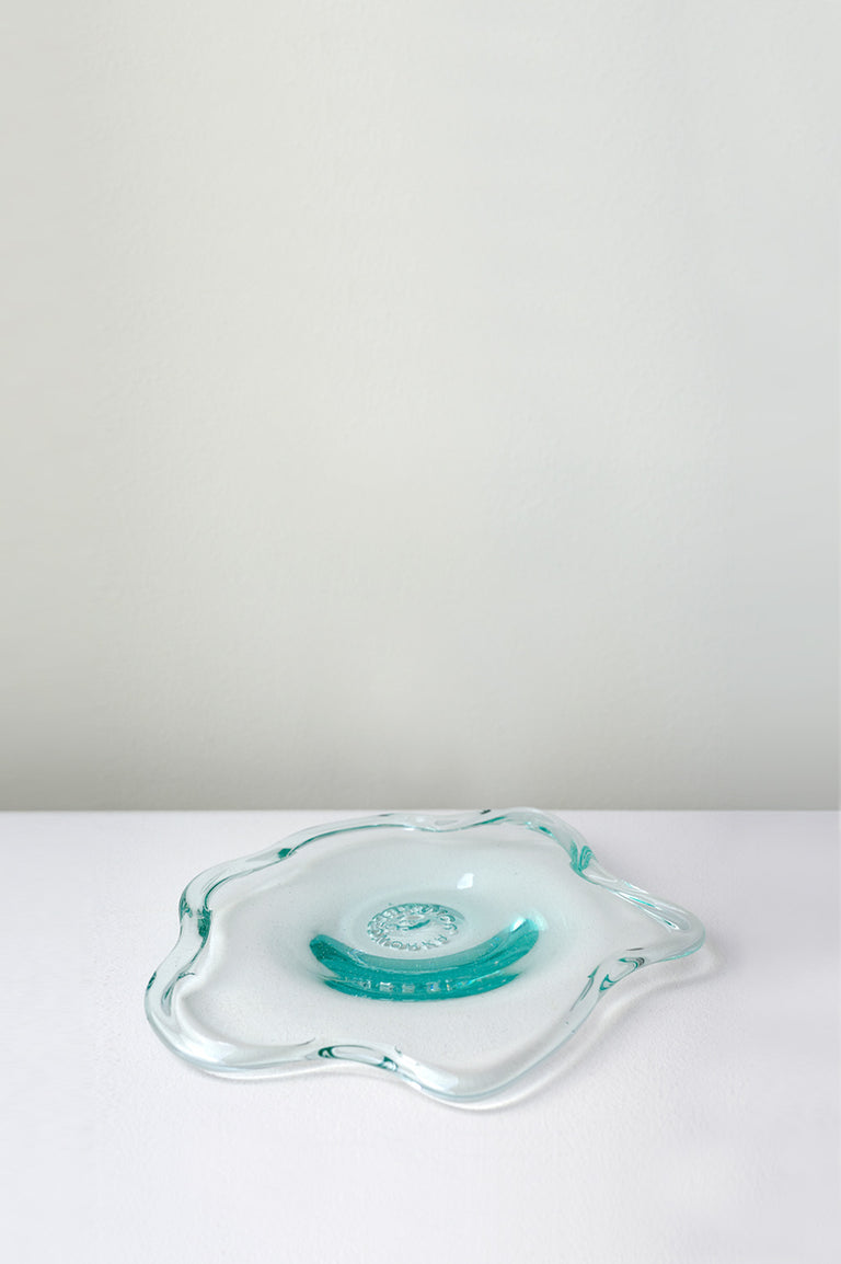 Pond - Small Recycled Glass Side Plate in Clear