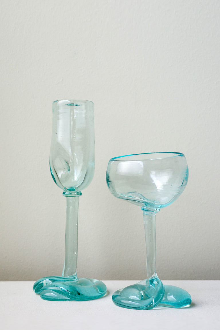 Thaw - Recycled Flute Glass in Clear