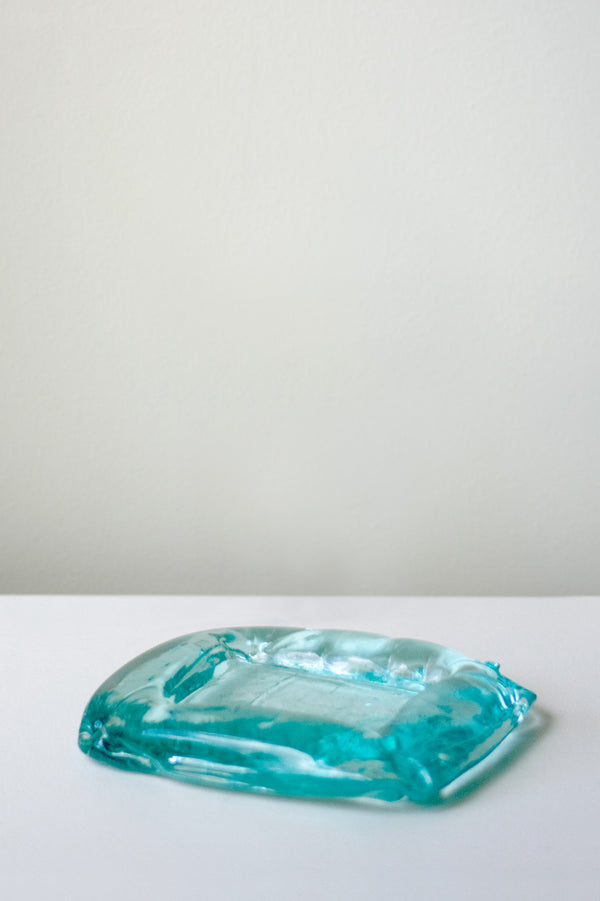 Exhale - Recycled Glass Medium Cushion Ashtray in Clear