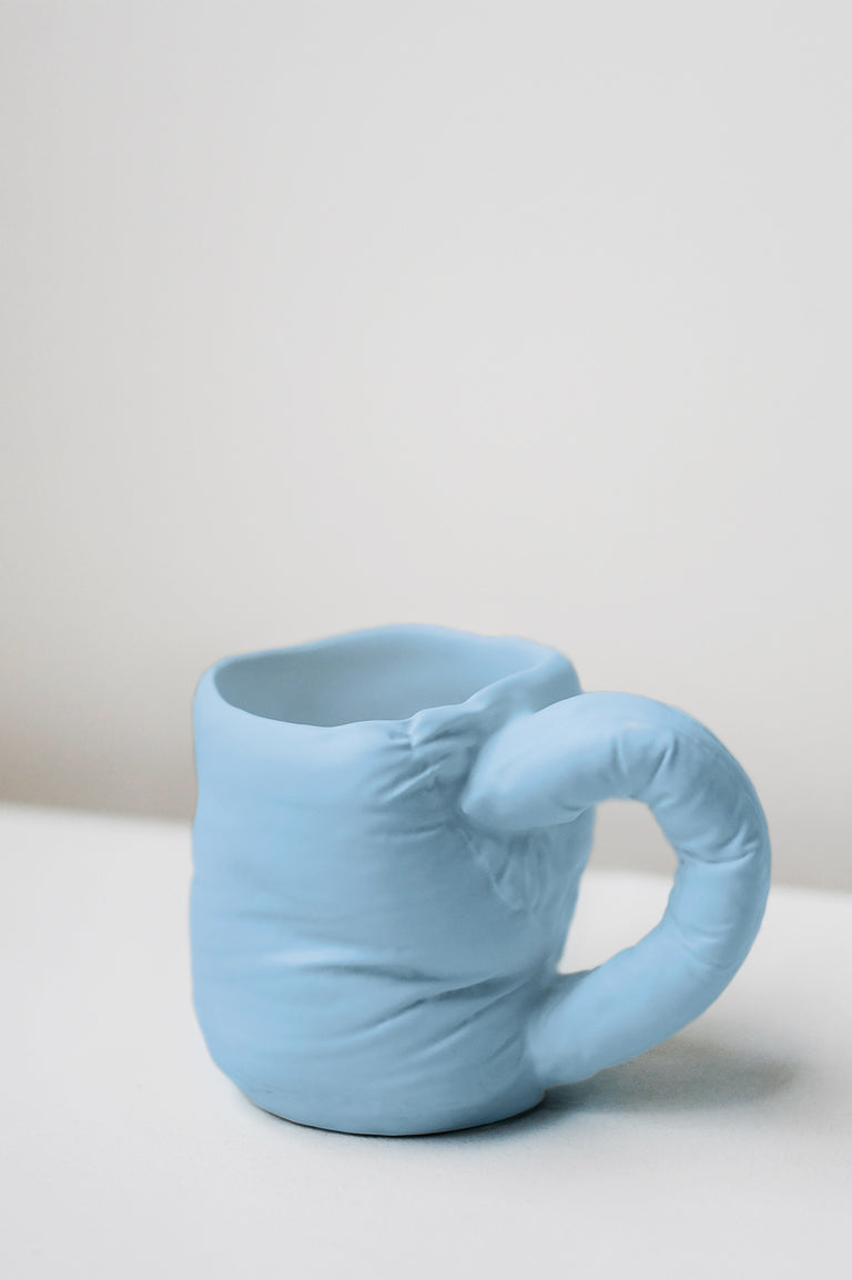 "Stuffed" - Mug in Matte Blue