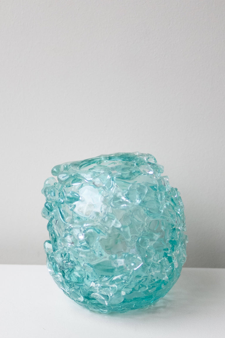 The Light Spreads Slowly - Recycled Glass Medium Vase in Clear