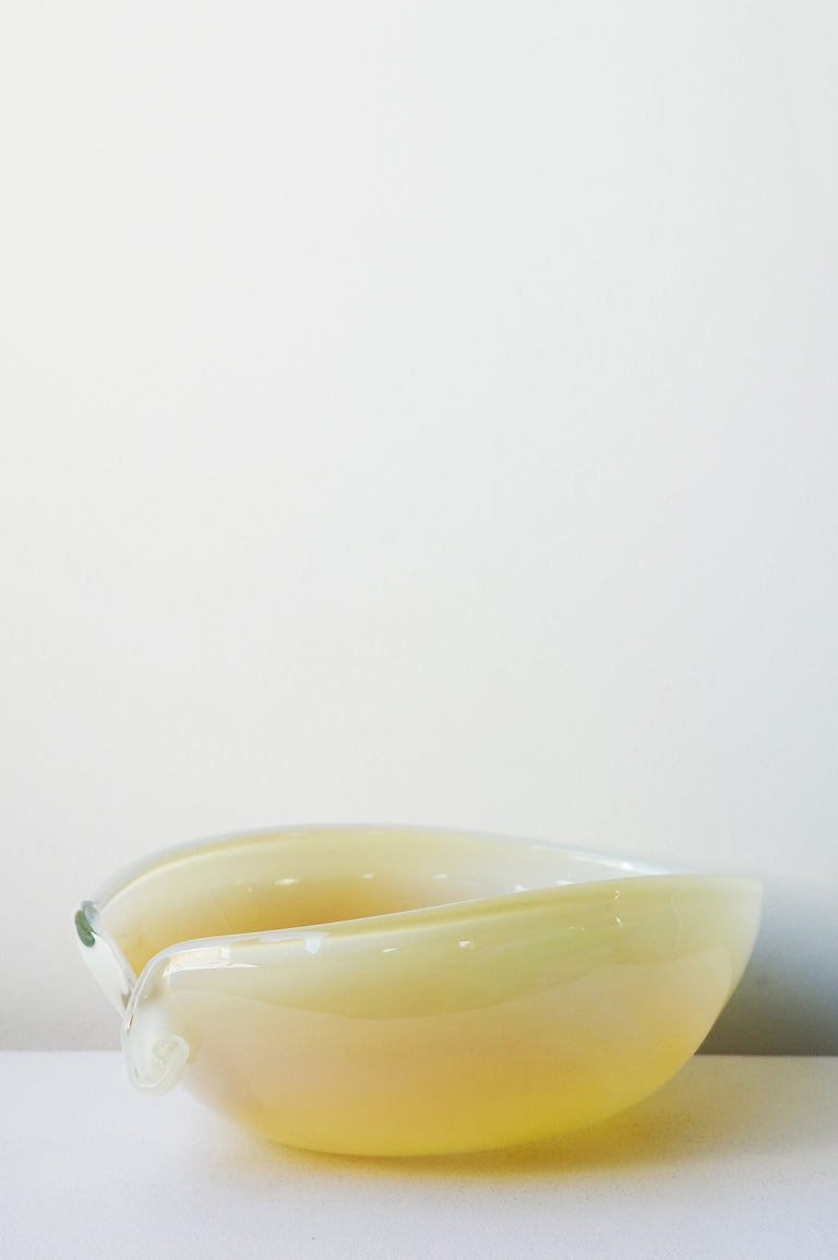 B136 - Recycled Glass Bowl in Sunset Yellow