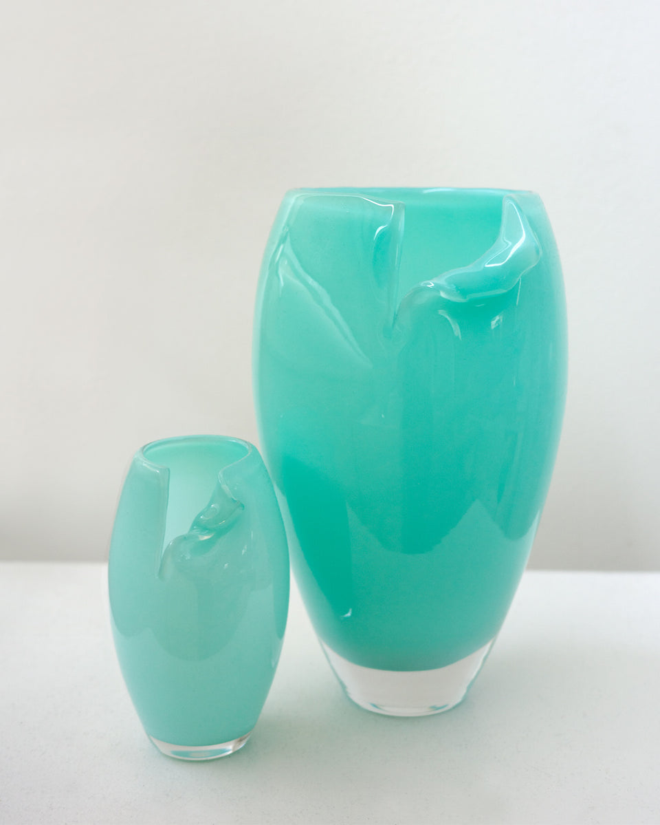 Tidepool - Recycled Glass Medium Vase in Marine Green