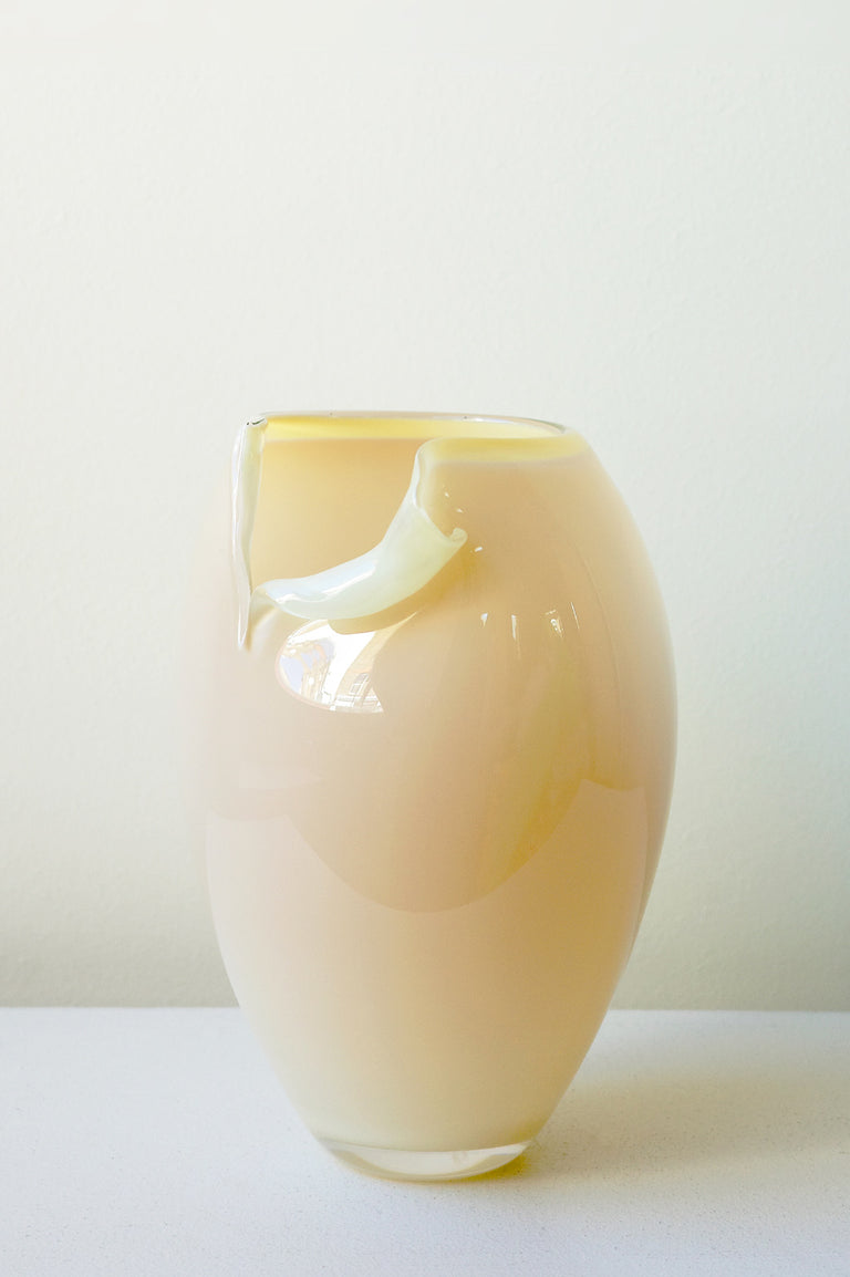 B143 - Recycled Glass Medium Vase in Sunset Yellow