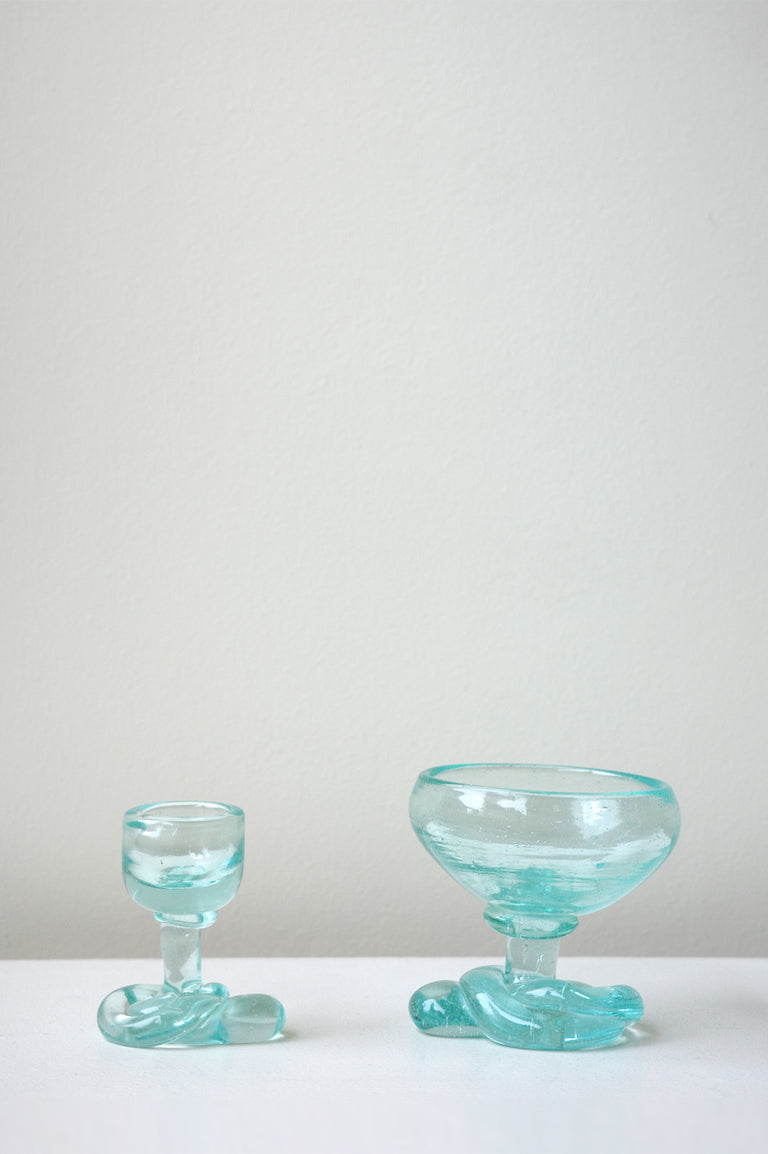 B144 - Recycled Glass Egg Cup in Clear