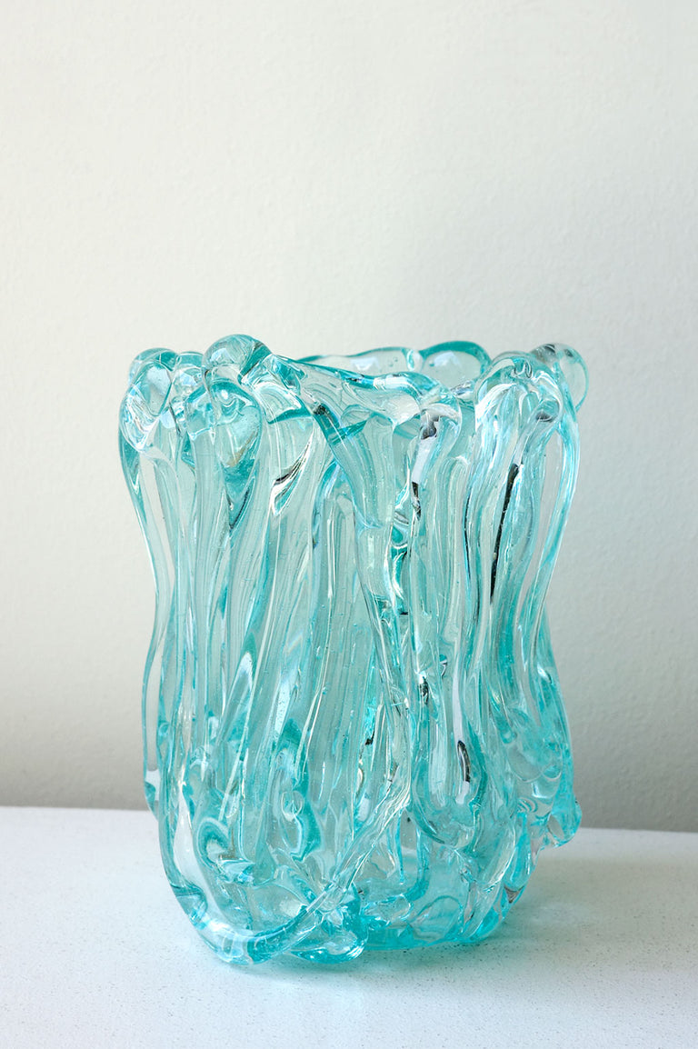 B157 - Recycled Glass Medium Vase in Clear