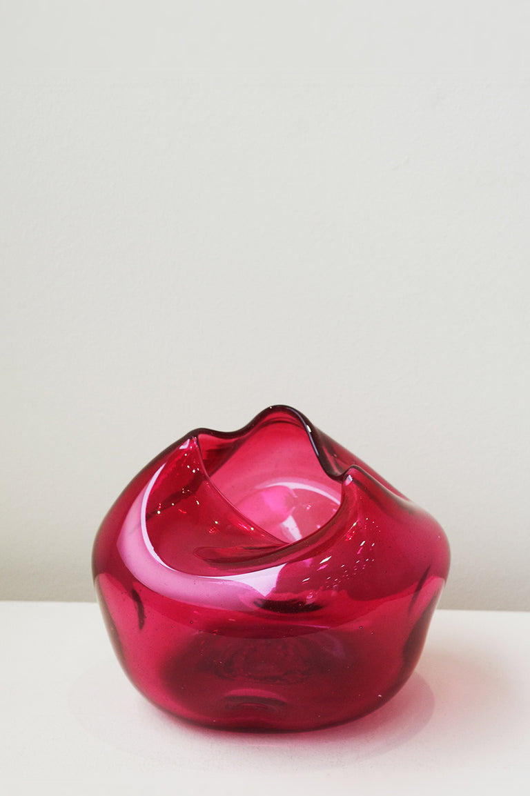 The Bubble to End all Bubbles - Recycled Glass Vase in Magenta