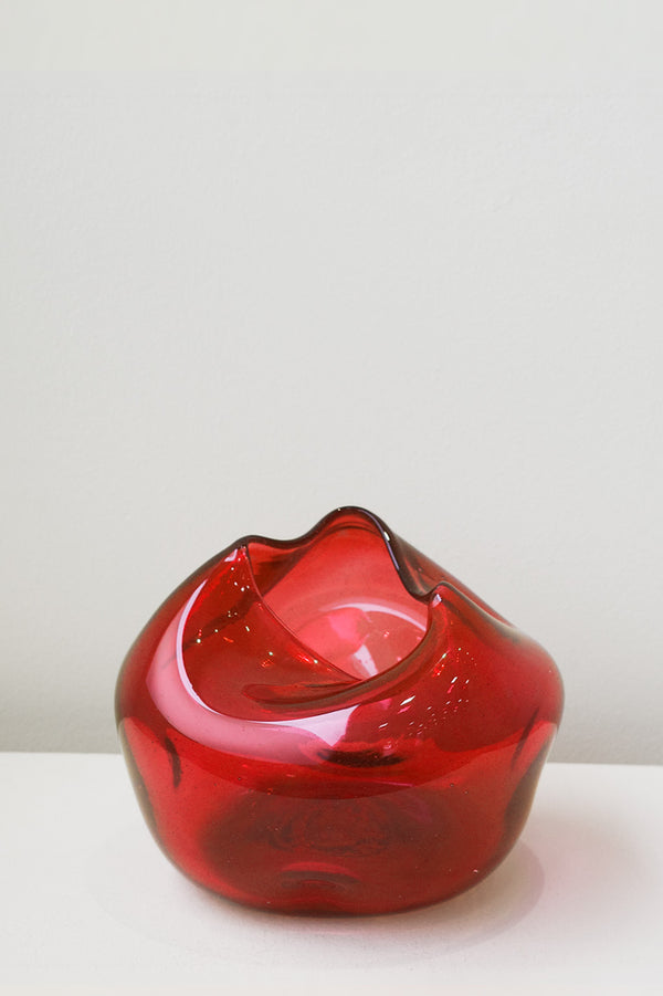 The Bubble to End all Bubbles - Recycled Glass Vase in Red