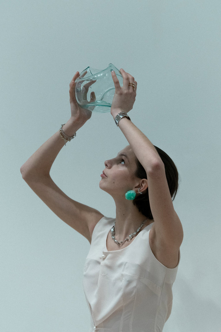 The Bubble to End all Bubbles - Recycled Glass Vase in Clear