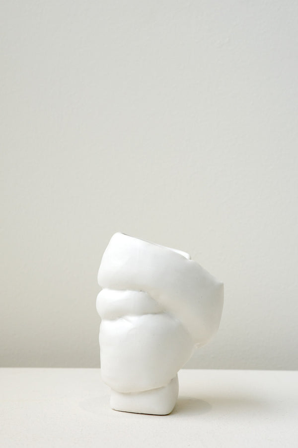 Well Wrapped - Small Vase in Matte White